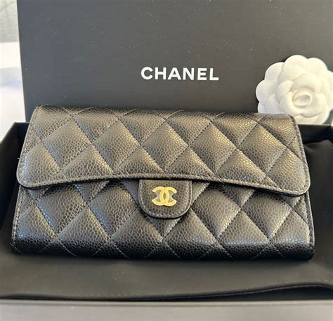 chanel vintage flap wallet on chain quilted|chanel classic long flap wallet.